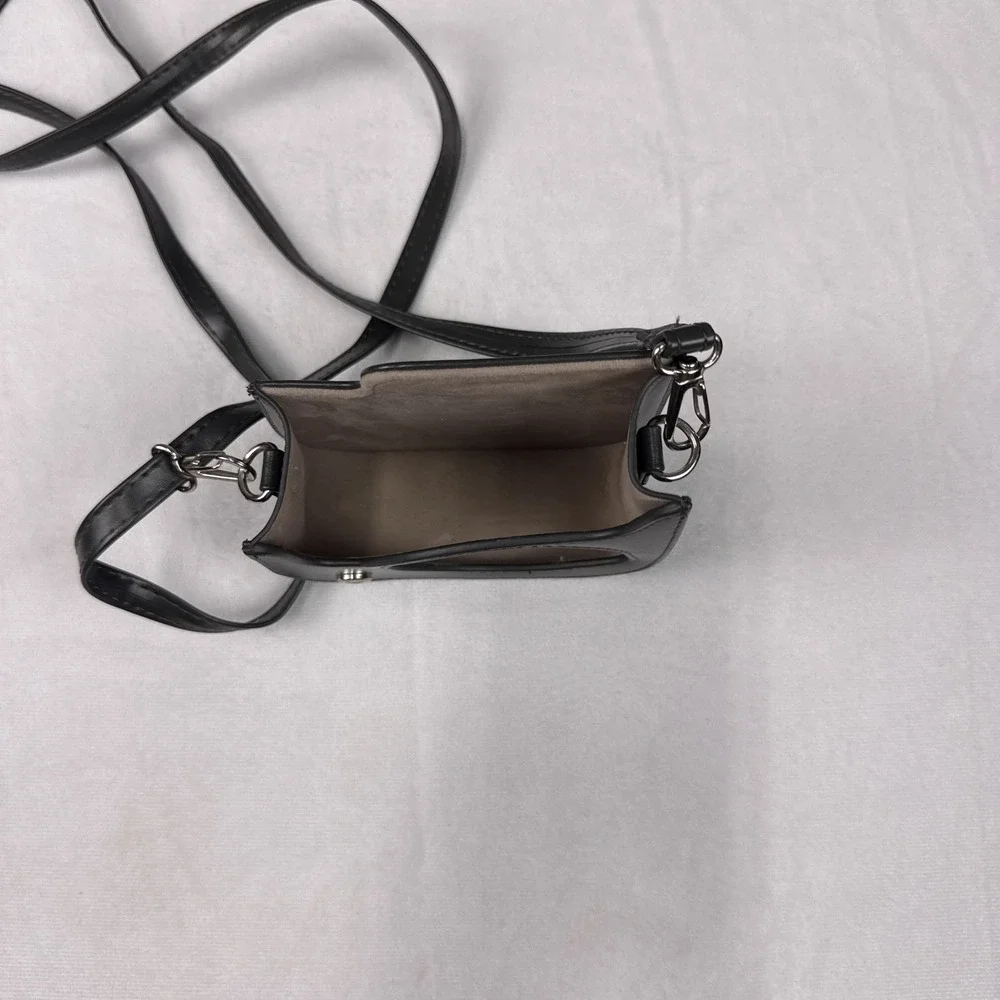 Fujifilm Faux Leather Camera Crossbody Bag Small Black Minimalist Adjustable